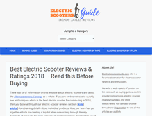 Tablet Screenshot of electricscootersguide.com